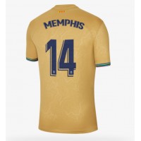 Barcelona Memphis Depay #14 Udebanetrøje 2022-23 Kortærmet